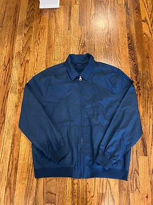 Zara Men’s Bomber Jacket Full Zip Collared Workwear Blue Size XL • $17.21