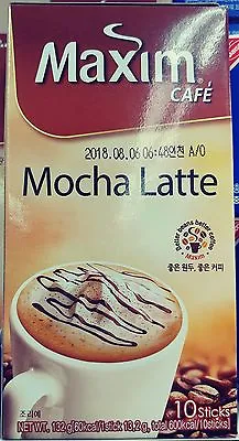 Maxim Cafe Mocha Latte Korea Instant Flavored Coffee 13g X 10 Sticks • $19.25