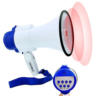 5Core 30W Megaphone Bullhorn Voice Recording Siren Blow Horn HandHeld Loudhailer • $16.99