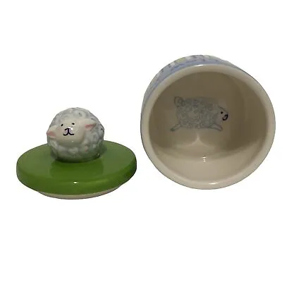 Gorham Merry Go Round Little Boy Blue Trinket Box Sheep New In Box Baby Boy Curl • $12.96