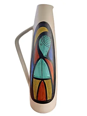 Signed Vintage Muller Luzerne MCM Studio Ceramic Vase Switzerland Midcentury • $99.99