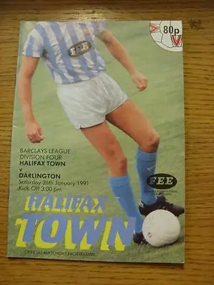 26/01/1991 Halifax Town V Darlington [1st League Season] (slight Fold). Item In • £3.99