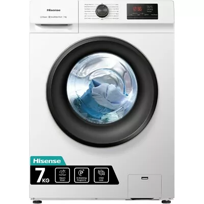 Hisense WFVB7012EM 1 Series Washing Machine - White - 7kg - 1200 Spin - Frees... • £248.99