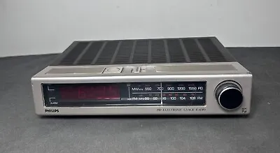 Vintage Philips Electronic Alarm Clock Radio Space Age 1980's Retro • $44.95