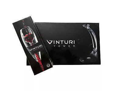 Vinturi Deluxe Aerator Set Essential Wine Aerator & Tower Set Cleaned Sanitized • $23.99