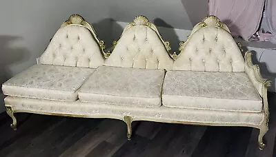 Vintage French Provincial Ornate Couch Sofa • $275