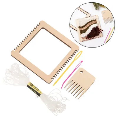  Hand-knitting Weaving Tools Small Loom Kit Clothing Supplies Wood Girl Manual • £6.75