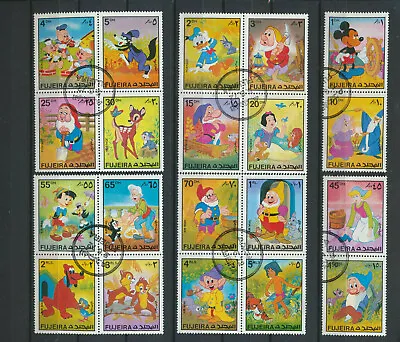 Disney Cartoon Character Stamps Fujeira 20 Different Mickey Mouse Donald Duck • $8.97