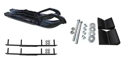 C&A Pro Black XCS Snowmobile Skis W/ 6  Round Bars Complete Kit • $458.02