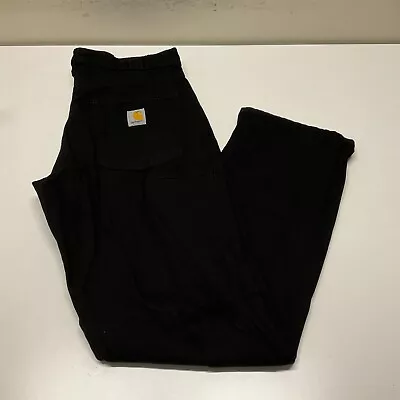 Carhartt Pants Mens 30 X 30 Rugged Flex Relaxed Fit Canvas Black BN2517 NWOT • $25.46