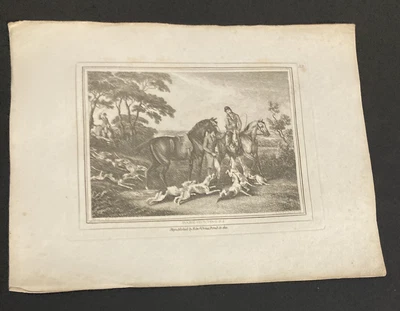 £4 • Buy Etching By Samuel Howitt HARE-HUNTING 