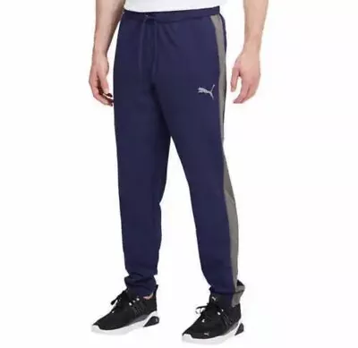 Puma Men's Stretchlite Training Pants. Blue Large Elastic Stretch Waistband. • $23.98