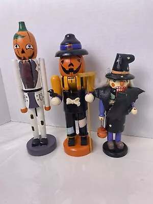 HALLOWEEN NUTCRACKERS Set Of 3 Vintage • $55