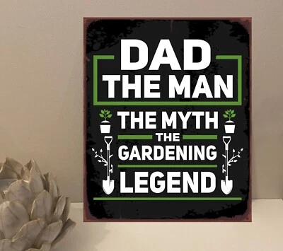 £5.99 • Buy 1x Dad Gardening Quote Metal Plaque Sign Gift House Novelty (mt189)