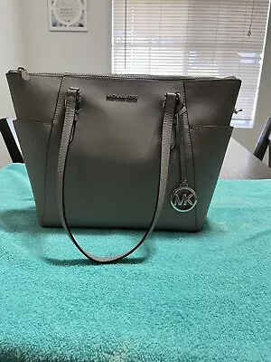 Michael Kors | Gray Color |  Leather Shoulder Bag. Used (Good Condition)  • $8.20