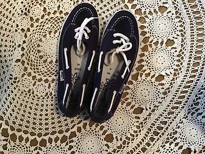 Mantaray Navy/white Boat Shoes Size 6 Brand New • £14.99