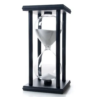 Bellaware 60 Minutes Hourglass Wood Sand Timer White 60 Min • $22.91