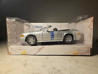 Welly Silver Mercedes Benz 500 Sl Convertible 1/24 Scale  Mint W/box Sealed Car • $19.99