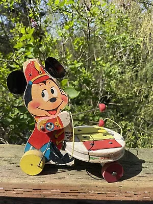 RARE Limited Release Mickey Mouse Zilo No. 714 Fisher Price Pull Toy - Disney • $150