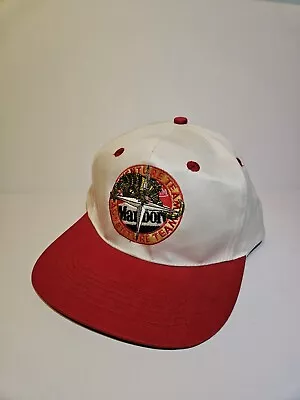 Vintage Marlboro Adventure Team Hat Cap Snapback White Red Embroidered • $24.99