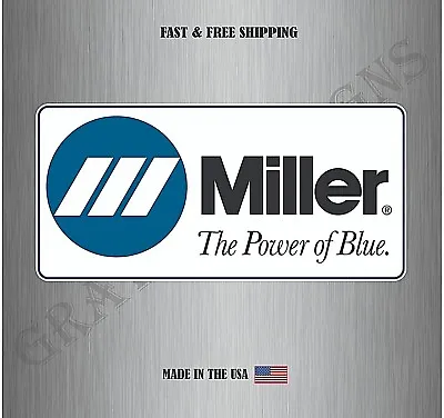 Miller Electric Welders Logo Sticker Decal Vinyl Car Truck Wall Water Resistant • $6.29