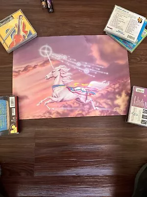 Vintage 1988 UNICORN Poster  MICHAEL FENTZ 19 X 13 1/2 • $18.90