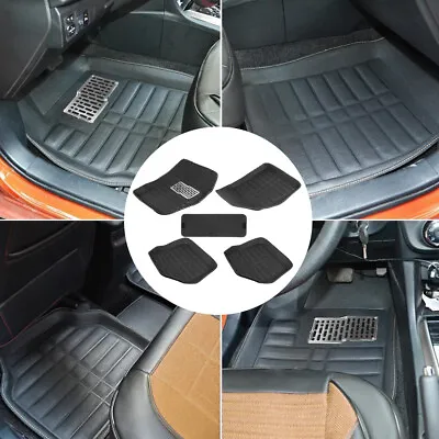 5Pcs Car Auto Truck Carpet Floor Mats Front Back Leather Liner Rug Protector Set • $19.60