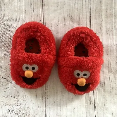 Sesame Street Red Elmo Slippers Sz 5 Toddler Child • $12