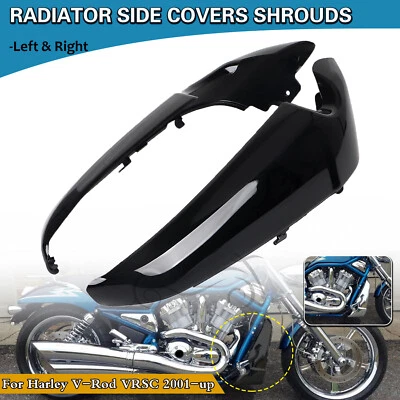 $118.98 • Buy Black ABS Radiator Side Cover Shrouds For Harley V-Rod VRSCX Anniversary VRSCAW