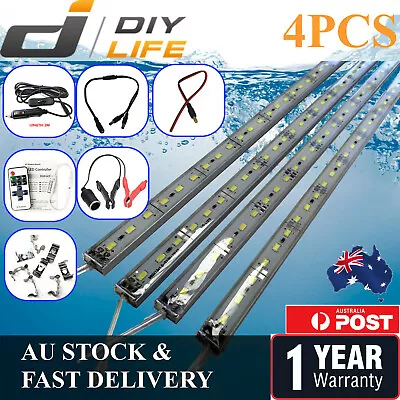 $4.99 • Buy 4X12V Waterproof Cool White 5630 Camping Led Strip Lights Bars Boat Car Caravan 