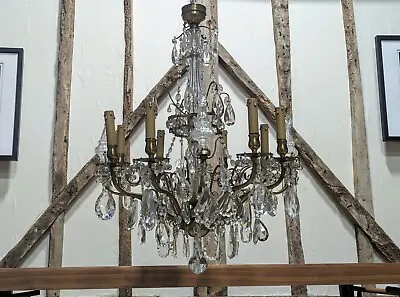 LARGE ANTIQUE CHANDELIER Very Heavy GOOD CONDITION Save £££ • £750