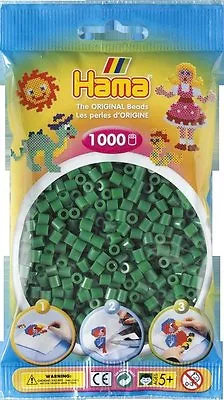 1000 Hama Dark Green 207-10 Color Iron On Midi Beads  • $3.99