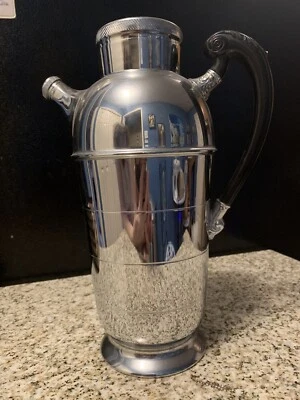 $32 • Buy Vintage Krome-kraft Farber Bros. Decanter Cocktail Shaker Barware Usa