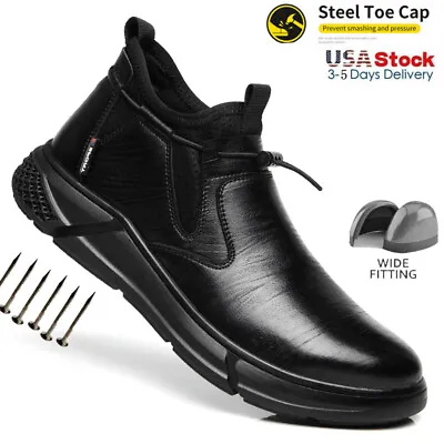 Mens Waterproof Work Boots Steel Toe Safety Shoes Indestructible Non Slip Shoes • $28.51