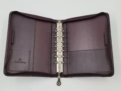 Genuine Leather Franklin Covey Zipper Classic 7 Hole Binder Organizer Planner • $48