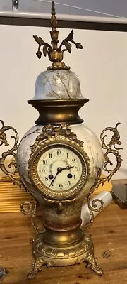 Japy Freres Porcelain Urn Shaped Mantel Clock • $729