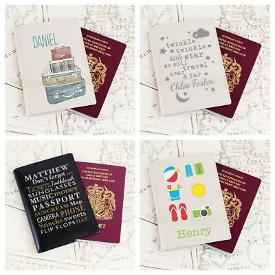 Personalised Passport Holder Child Children’s Baby Adult Passport Travel Cover • £15.99