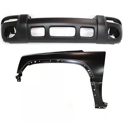 Bumper Cover Kit For 2002-2004 Jeep Liberty Limited Sport Model Front Left 2Pc • $182.83