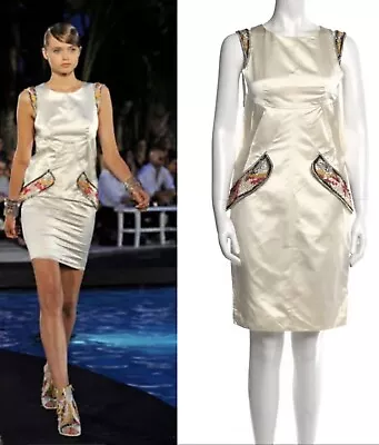 6K Chanel 2009 White Sequin Crystal Vintage Evening Party Dress 34 36 2 4 Top S • $779