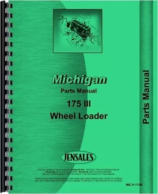 MICHIGAN 175 III Wheel Loader Parts Manual Catalog • $55.99