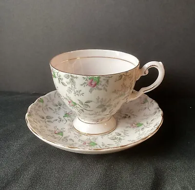  Vintage Tuscan Bone China Cup & Saucer Floral Pink Chintz Made In England  • $10