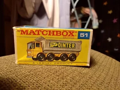 MATCHBOX LESNEY Number 51C POINTER 8 WHEEL TIPPER TRUCK In ORIGINAL BOX • £35