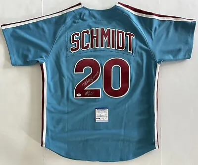 Mike Schmidt Autograph Signed Phillies Blue Mitchell & Ness  Jersey PSA • $599