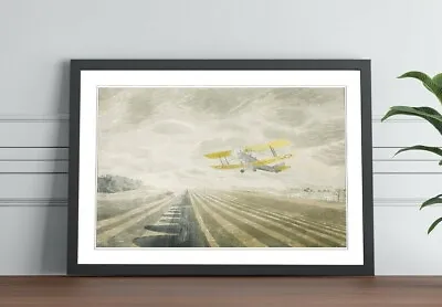 £19.99 • Buy Eric Ravilious Tiger Moth Yellow  FRAMED WALL ART POSTER PAINTING PRINT 4 SIZES