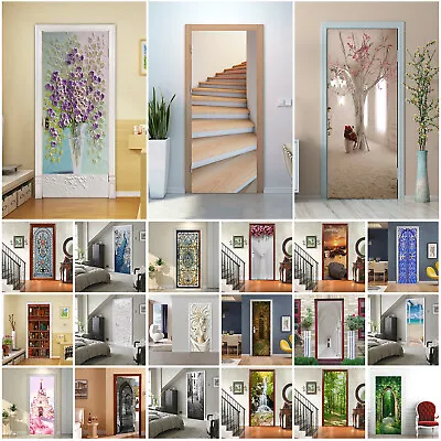 3D Door Mural Art Sticker Removable Self Adhesive Wall Decal For Home Decoration • £18.99