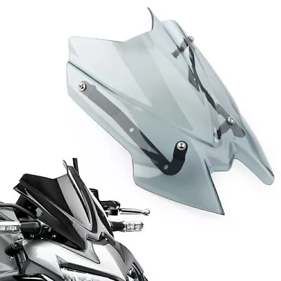 Transparent Gray Front Windshield Windscreen  Protector Fit KAWASAKI Z650 20+ • £40.62