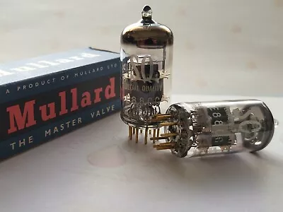 Mullard E88CC 6922 Matched Pair - Mitcham 1969 7L1 - RARE Philips SQ Label - NOS • $294