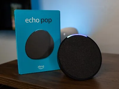 Amazon Echo Pop Smart Speaker - Charcoal - Alexa Voice Assistant • $49