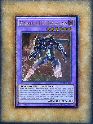 Yugioh Masked HERO Dark Law OP01-EN003 Ultimate Rare NM • $209.99