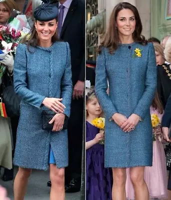 $1889 • Buy M Missoni Royal Celebrity Tweed Blue Dress Coat Jacket UK 10 / US 6 / IT 42